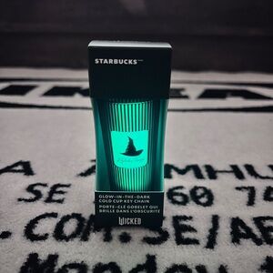 Starbucks 2024 wicked Elphaba Glow in the dark cold cup keychain limited edition